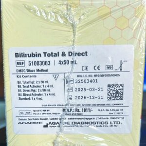 Laboratory diagnostic reagent pack with product label used for pathology and clinical testing