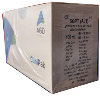 AGD SGPT diagnostic reagent kit 4x25ml for liver function test in pathology laboratory