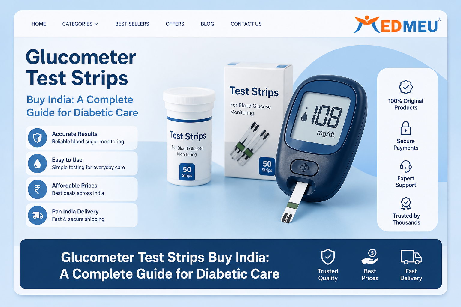 Glucometer Test Strips Buy India: A Complete Guide for Diabetic Care 